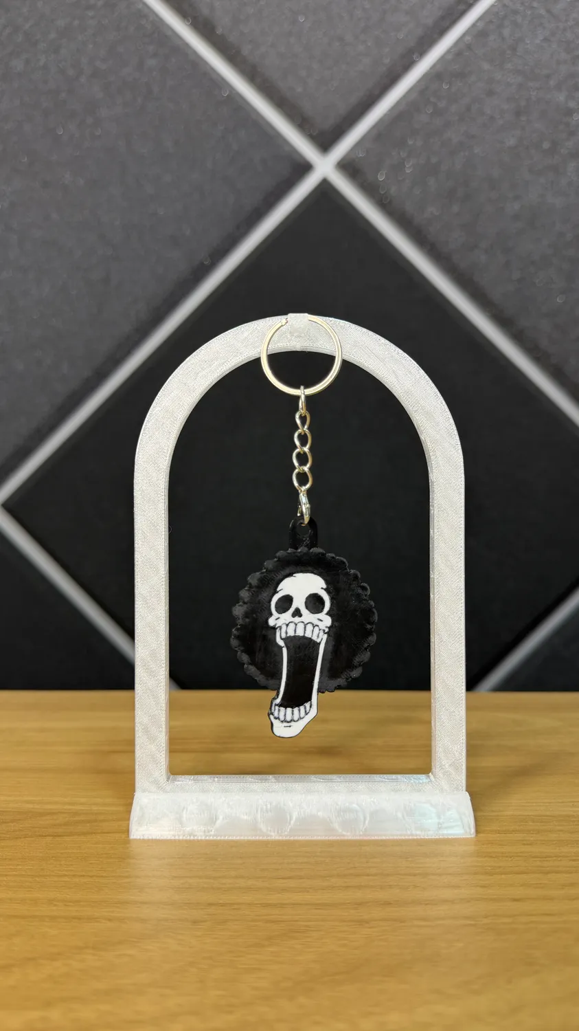 Chaveiro do Brook de One Piece impresso em 3D