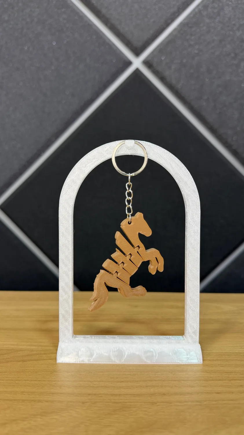 Chaveiro de cavalo articulado impresso em 3D