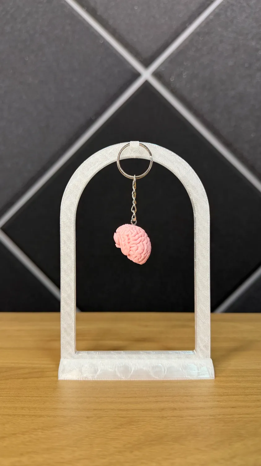 Chaveiro de cérebro anatômico impresso em 3D