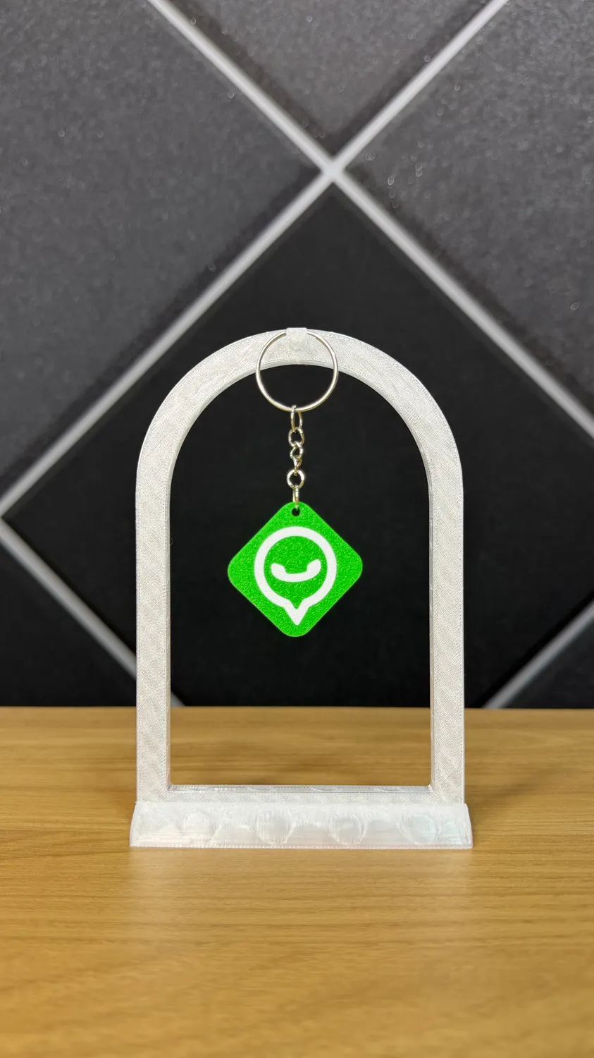 Chaveiro NFC do WhatsApp impresso em 3D